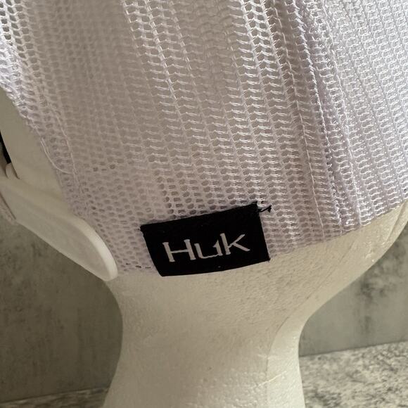 Huk Fishing Gray Trucker Hat Mahi Mahi SnapBack Cap Adjustable - Picture 4 of 7